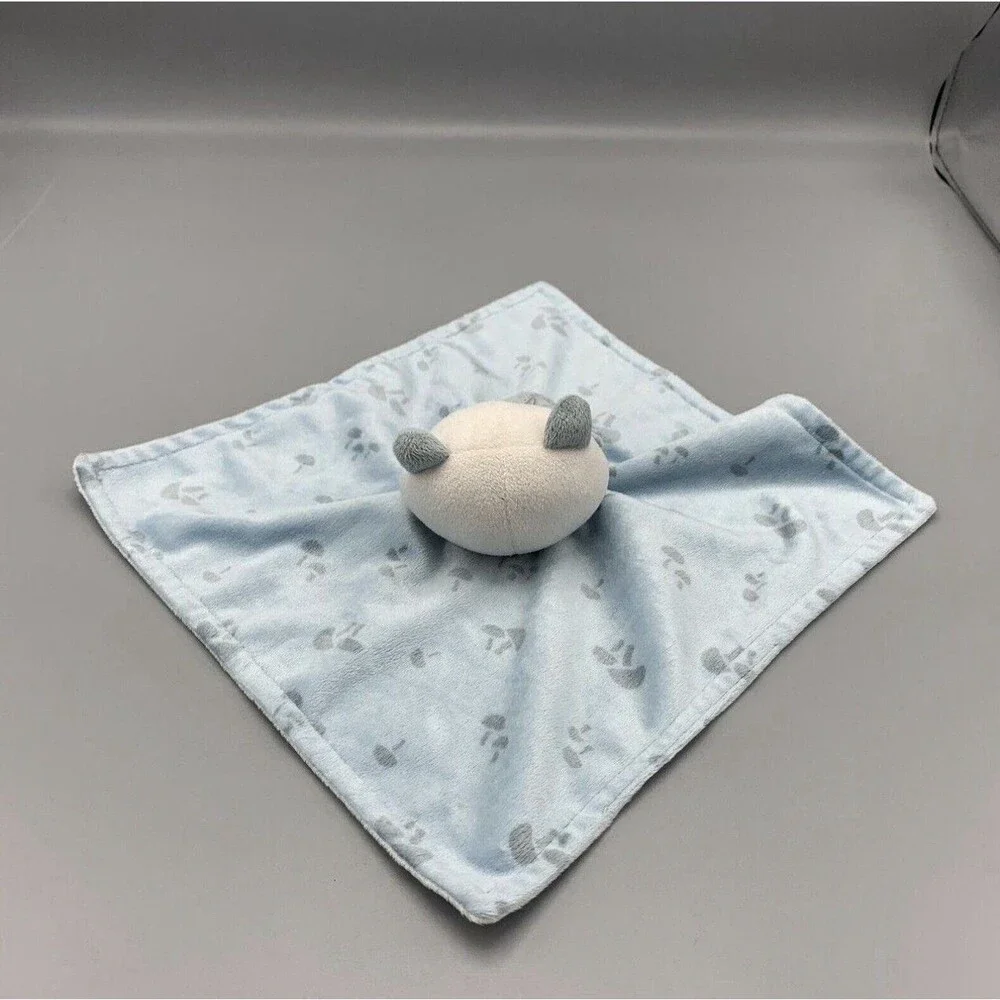 Modern Moments Gerber Raccoon Lovey Mushroom Fleece Blue Minkey Security Blanket